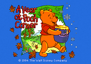 A Year at Pooh Corner title screen for Sega Pico